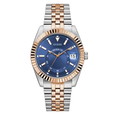 Guess Two-Tone and Blue Dial Watch